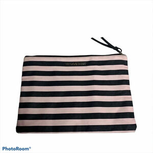 Victoria’s Secret classic black/pink striped bag
